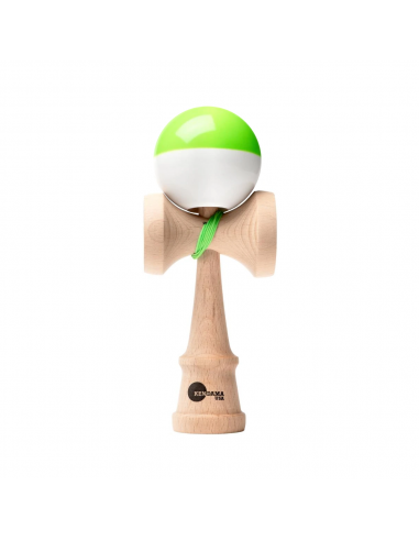 KENDAMA USA KAIZEN 3 SHIFT HALF SPLIT GREEN WHITE